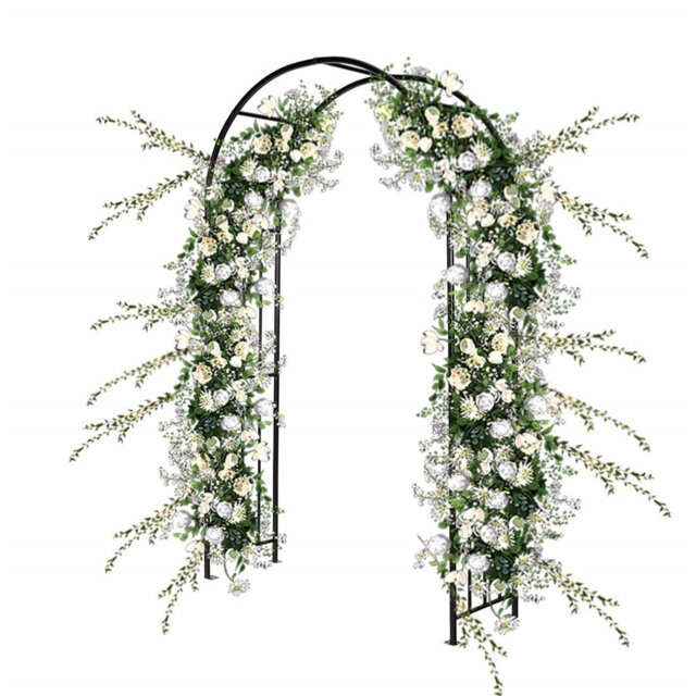 121cm W x 44cm D Metal Arbour in Black