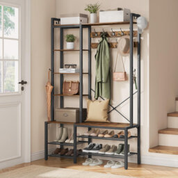 Hall Tree 120cm Wide with Bench and Shoe Storage