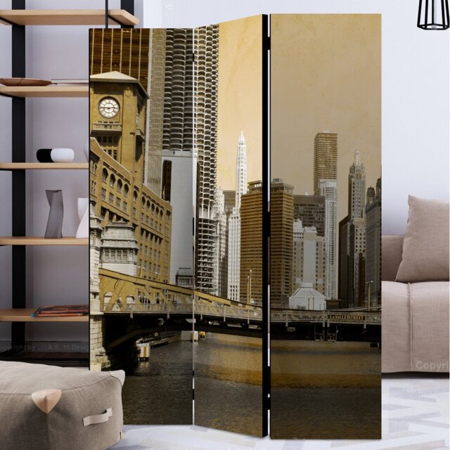 Momig 172cm H Solid Wood Folding Room Divider