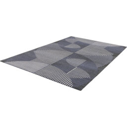 Shades Machine Woven Navy Blue Rug