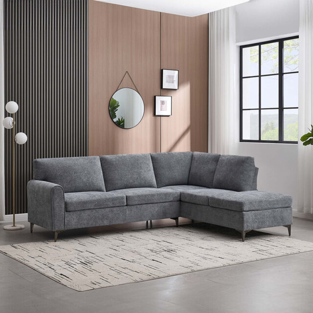 Roma 3 Seater Fabric Corner Sofa