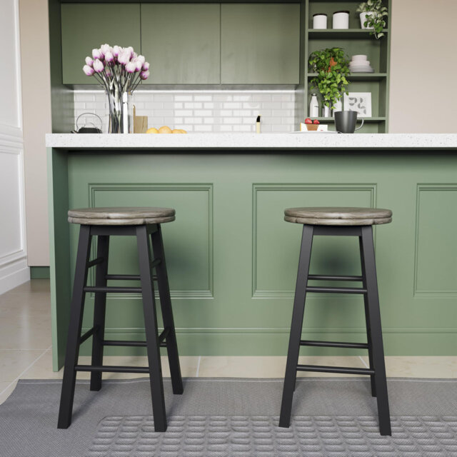 Modern Breakfast Bar Stool, 360 Swivel Kitchen Counter Home Bar Seat