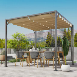 Milanna 3 x 3m Metal Pergola