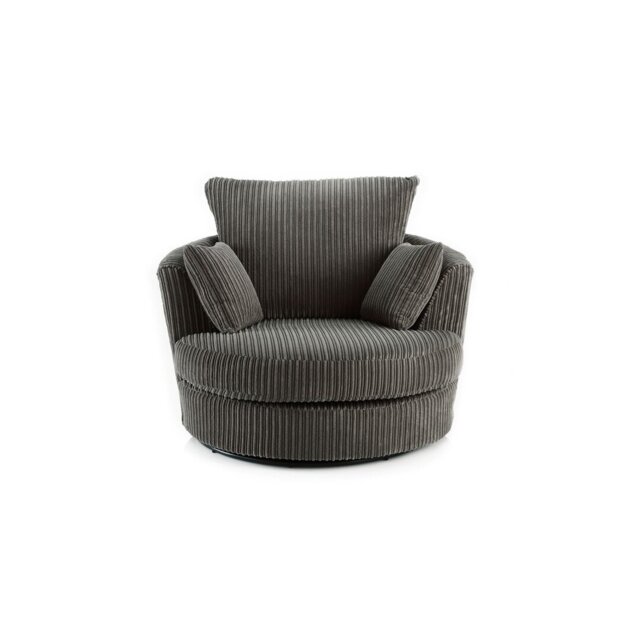 Stout Upholstered Swivel Barrel Chair