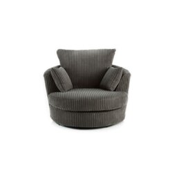 Stout Upholstered Swivel Barrel Chair