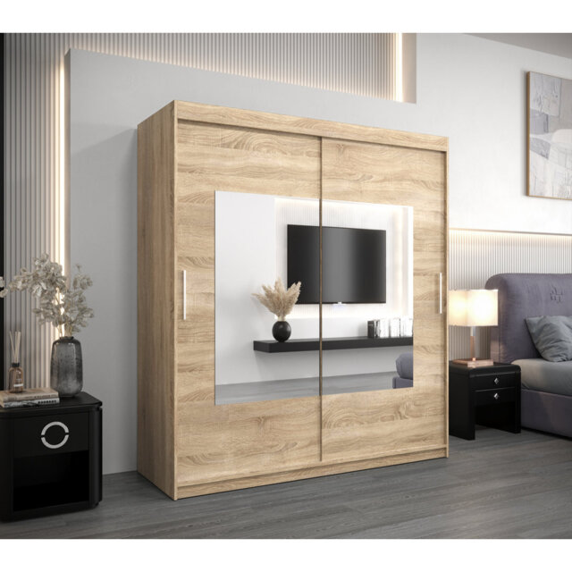 Arrun 2 Door Manufactured Wood Wardrobe