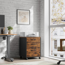 Mobile File Cabinet, Office Cabinet With Wheels And Lock
