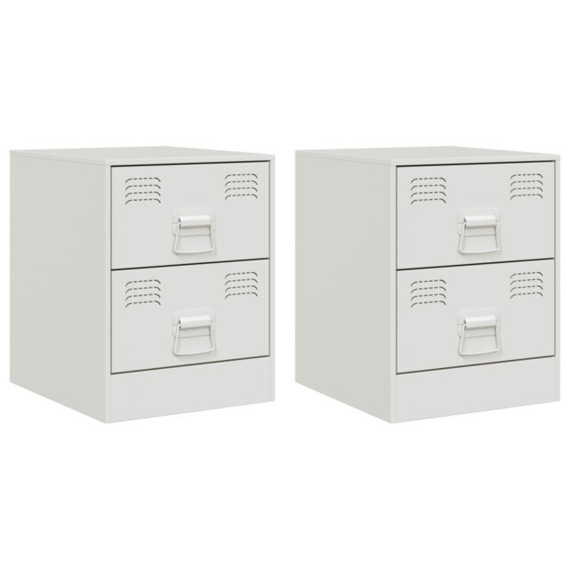 Vidaxl Bedside Cabinet 34.5X39x44 Cm Steel