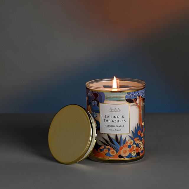 Scented Jar Candle with Glass Holder