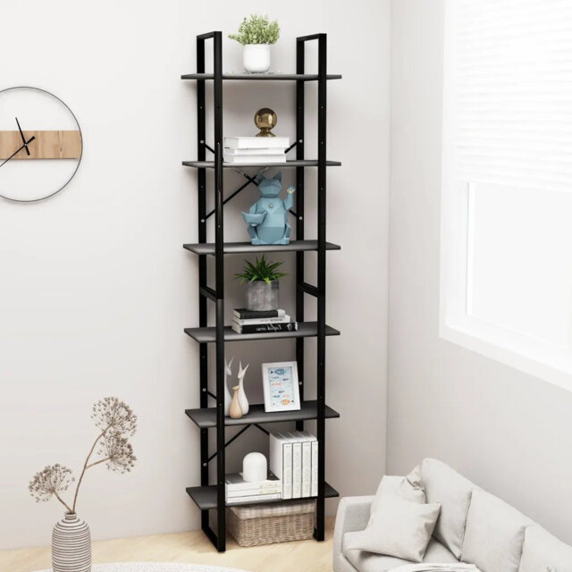 Emmly 210cm H x 60cm W Metal Etagere Bookcase