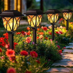 Stainless Steel Solar Powered Pathway Light Pack