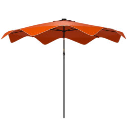 Britnee 292cm Lighted Traditional Parasol with Crank Lift