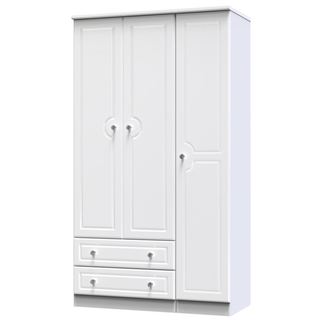 Conover Triple Wardrobe with 2 Drawers in Kashmir Gloss & Kashmir