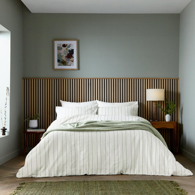Waffle Stripe Duvet Cover Set