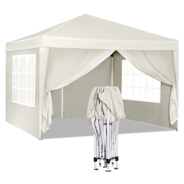Gazebo Pop Up Waterproof Sunshade Camping Pagoda Tent 3m x 3m