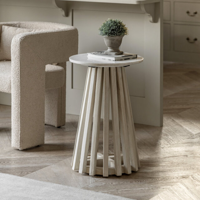 Chatrine Pedestal End Table