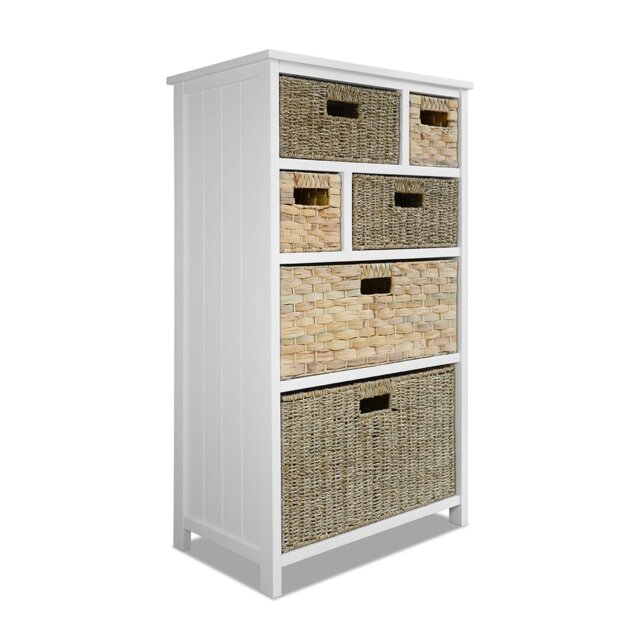 Erica 6 Drawer 56Cm W Solid Wood Chest Of Drawers
