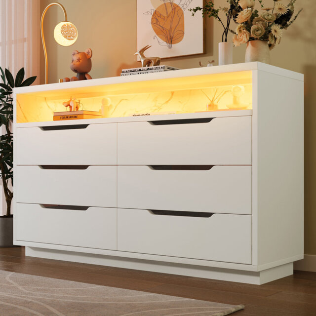 120cm W 6 - Drawer Chest of Drawers