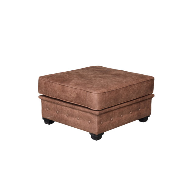 Haverly 76cm Wide Faux Leather Tufted Rectangle Solid Colour Ottoman