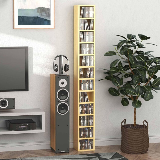 175cm H Media Shelves