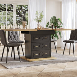 Extendable Dining Table With Storage Drawers