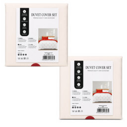 Aspire Homeware Red and White Polka Dot Duvet Cover Set (Pack of 2)