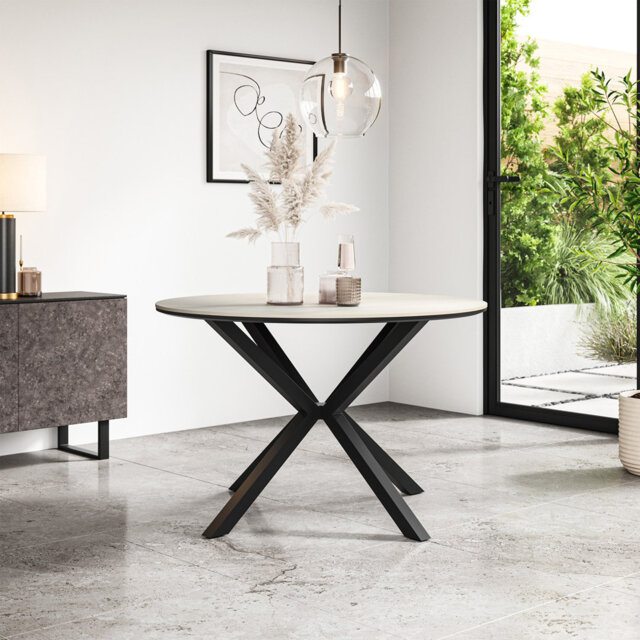 Calne Sintered Stone Ceramic Round Dining Table 6-8 Seater