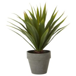 58cm Faux Agave Plant in Stone Pot