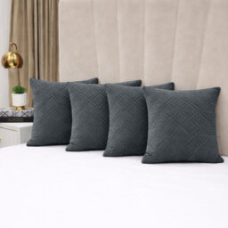 Luxury Diamond Velvet Cushion Covers Set Of 4 Soft Cushion Cases Sofa, Throw