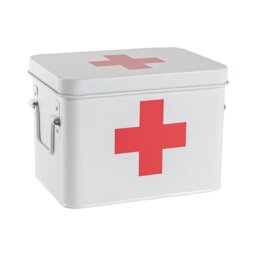 Harbour Housewares - Vintage Metal First Aid Box - 23cm