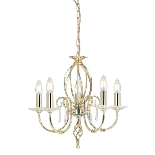 Thebes 5 - Light Candle Style Chandelier