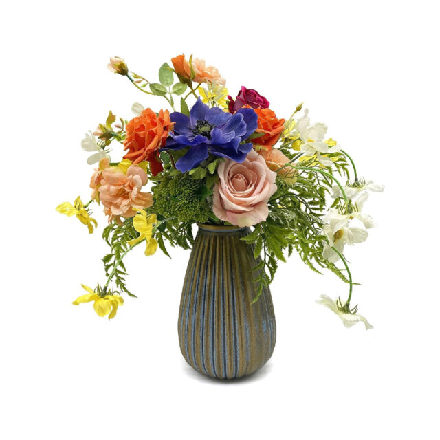 Faux Flowers in Vase, Artificial Flower Arrangement Decoration (Spring)