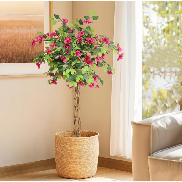 Artificial Bougainvillea Tree, Tall Potted Fake Bougainvillea Trees