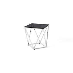 Gabriela Glass Top Pedestal End Table