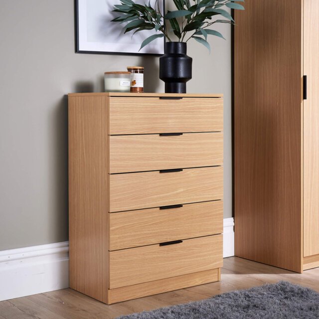 Phoenix 5 Drawer Chest Bedroom Storage Unit
