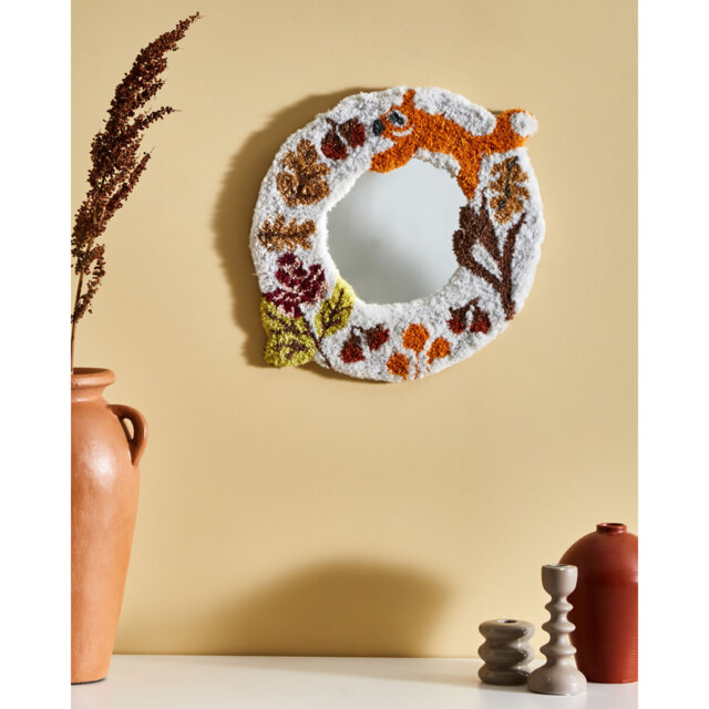 Fabric Oval Mirror