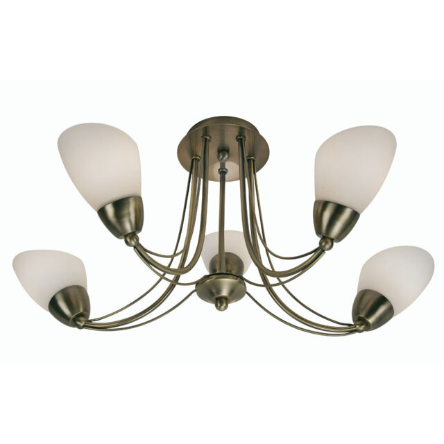 Magnolia Frosted Glass Semi Flush Mount