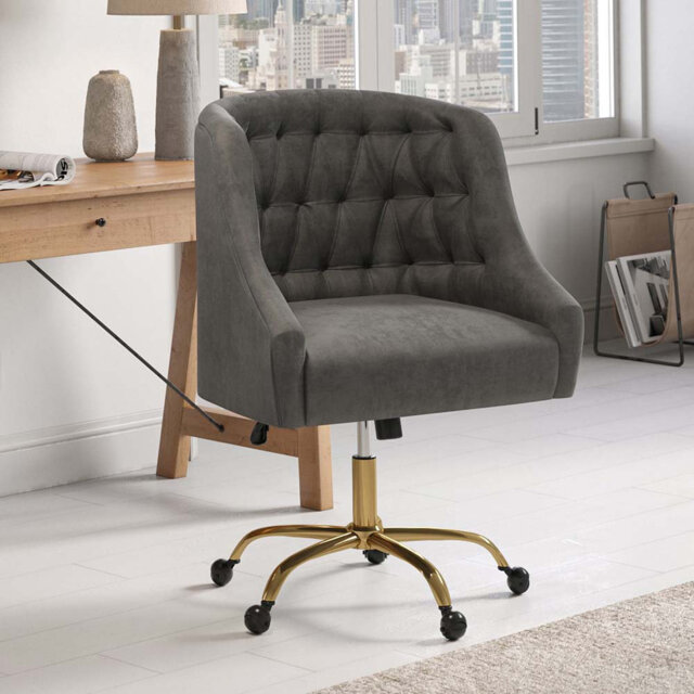 Duerr Velvet Office Chair