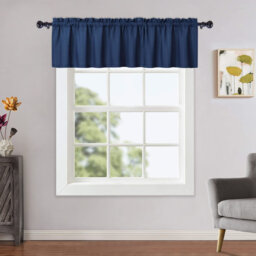 "2-Pack Water-Resistant Kitchen Tier Curtains – Rod Pocket Privacy Cafe Curtains, Linen Textured Short Panels – Natural, 60"" x 15"" for Bathroom, Small"