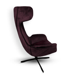 Alexandia Velvet Swivel Armchair