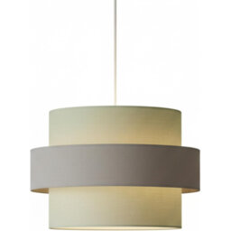 Double Layer Drum Shade 30cm Dia' - Sage and Grey
