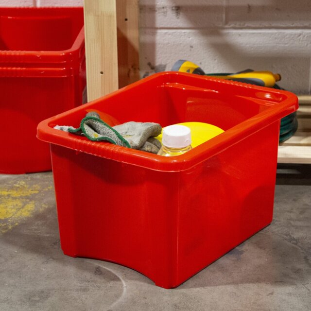 Wham Stack & Store 24L Plastic Organiser Box
