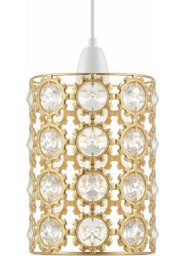Crystal Lamp Shade in French Gold
