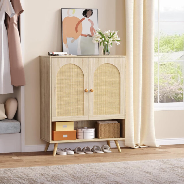 4-Tier Shoe Storage Cabinet Adjustable Shelf