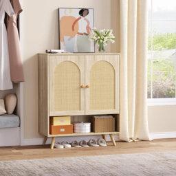 4-Tier Shoe Storage Cabinet Adjustable Shelf