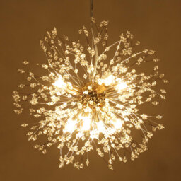 Dandelion 8-Light Sputnik Crystal Chandelier Starburst Sunburst Ceiling Lighting