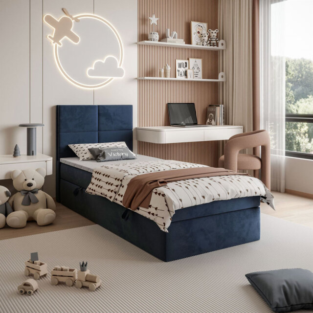Upholstered Bed with Mattress