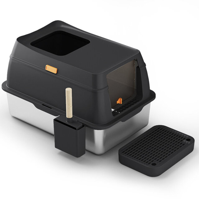 Cat Litter Box with Litter Scoop and Filter Pedal