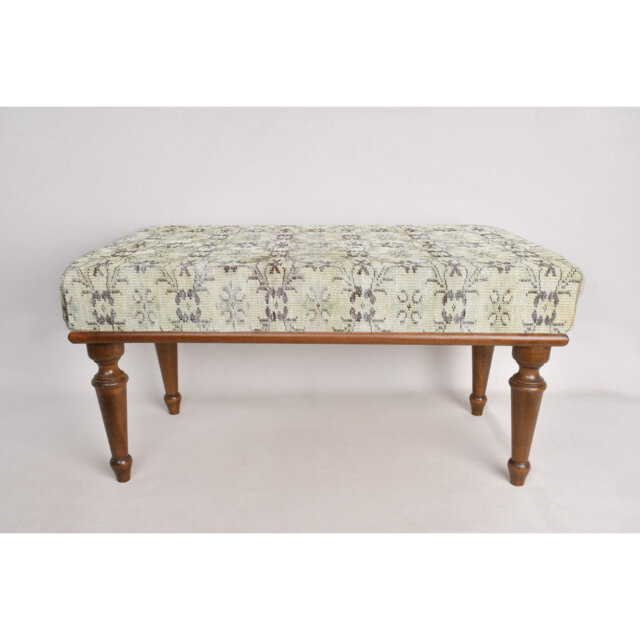 Cotton Upholstered Bench