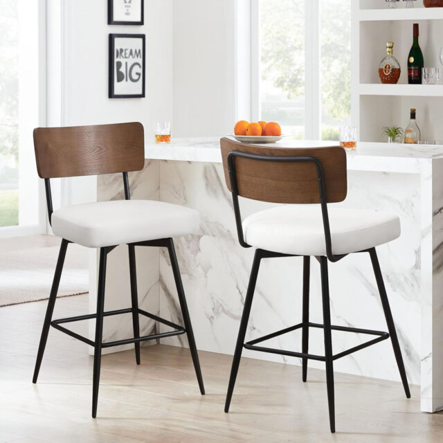 Swivel Upholstered Counter & Bar Stool